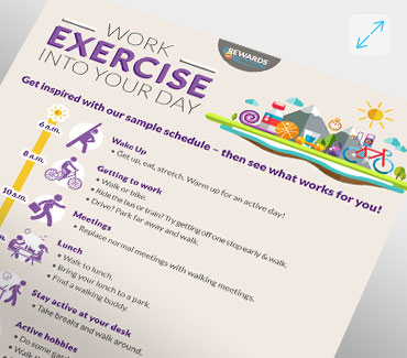 Work Exercise Into Your Day Infographic